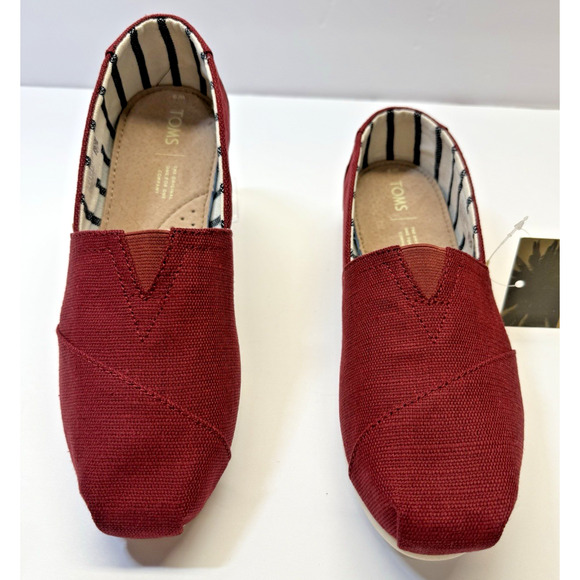 TOMS Classic Black Cherry Heritage Canvas Women's Size 9 New With Box - Picture 2 of 11